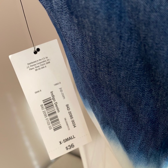 ANA blouse ombré denim to white size extra small - Picture 4 of 5